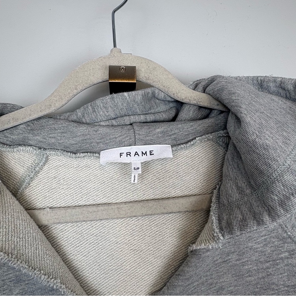 New Frame Denim Short Sleeve Hoodie and Wide Leg Sweatpants Set XS/S Sweatshirt - Picture 2 of 12